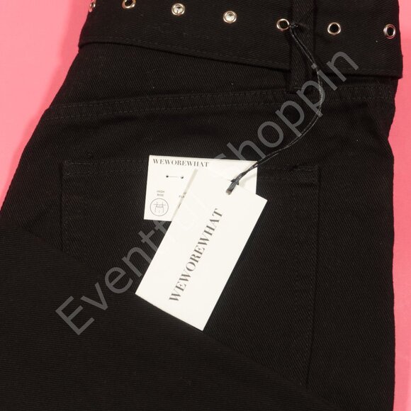 WeWoreWhat Cut Out Straight Jeans Womens 27 Black Revolve New - Picture 1 of 7